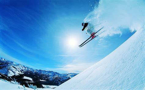 skiing desktop background.